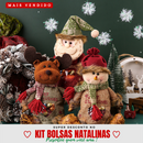 Kit 3 Bolsas Natalinas Artesanais - Promoção de Natal