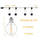LumiFest Pro - Kit de 15 Lâmpadas Natalinas Conectáveis