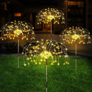 Luminária Solar Decorativa Estilo Fogos de Artifício LED para Jardins e Caminhos